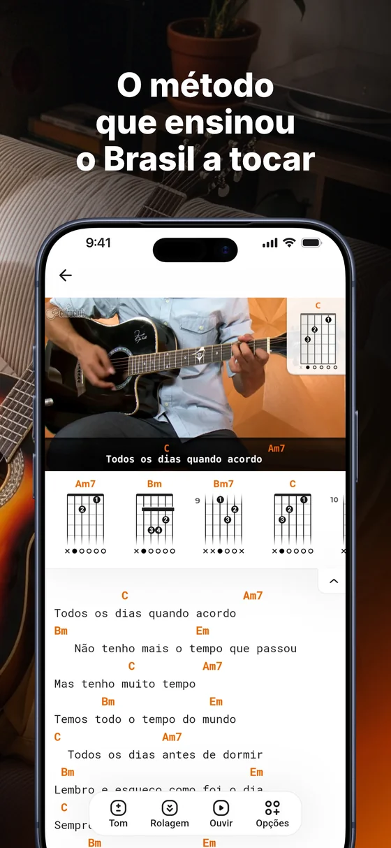 Tela do app Cifra Club