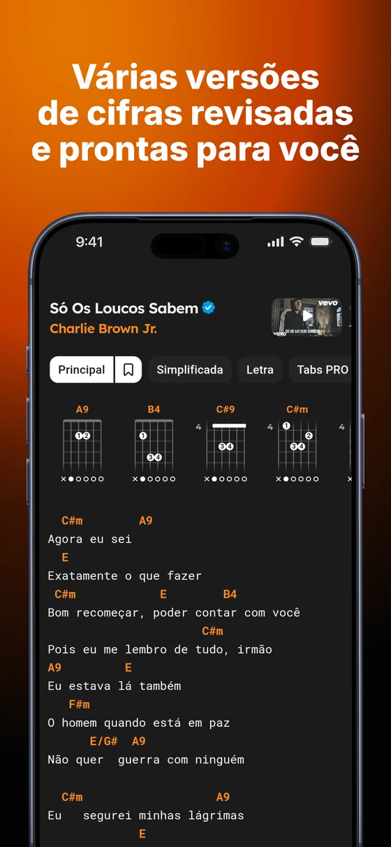 Tela do app Cifra Club